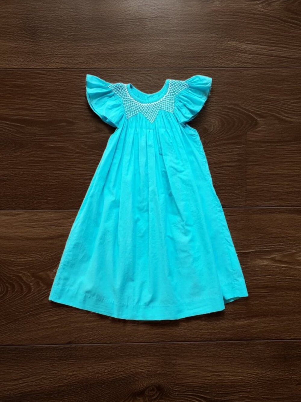 Mom & Me Blue Bishop Smocked Dress Size 24m
